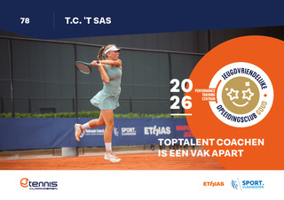 CAS Tennis Academy 't Sas - Jeugdvriendelijke tennisclub 2026 Tennis Vlaanderen